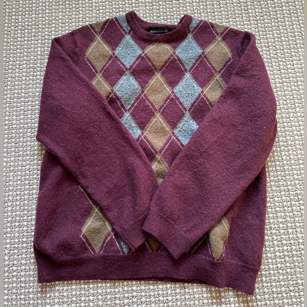 🌙Vintage Argyle Sweater!